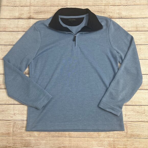 Banana Republic Other - Banana Republic Blue Quarter Zip Pullover Sweater Size Large Men's Casual
